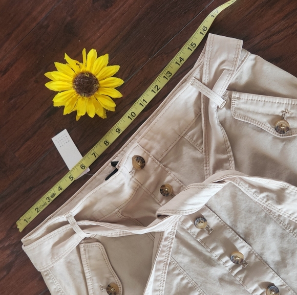 White House Black Market Utility Mini Skirt Color Biscotti NEW!! - Picture 5 of 7